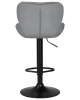 Набор 2 шт Стул барный BARNY BLACK, серый велюр (MJ9-75)