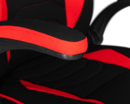 Кресло игровое RICK черно-красная ткань