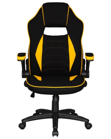 Кресло игровое RICK черно-желтая ткань