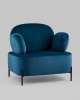 Кресло Кэнди с подлокотниками велюр синий