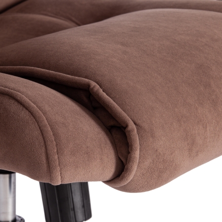 Кресло BERGAMO флок, коричневый