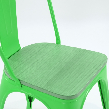 Стул Tolix style Wood зеленый
