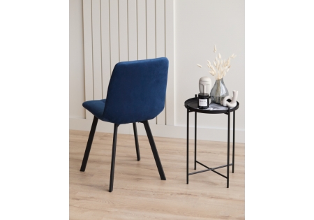 Стул на металлокаркасе Чилли синий, черный