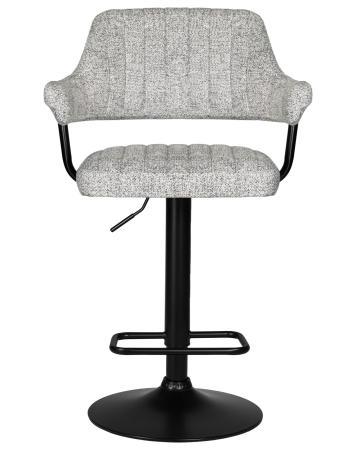 Стул барный CHARLY BLACK светло-серый твид LEO04
