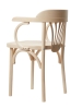 Деревянный стул Венский беленый дуб с твердым сиденьем