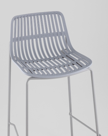 Стул барный Louran с подушкой серый