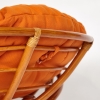 Кресло "PAPASAN" 23/01 W, с подушкой, коньяк, ткань оранжевая С 23