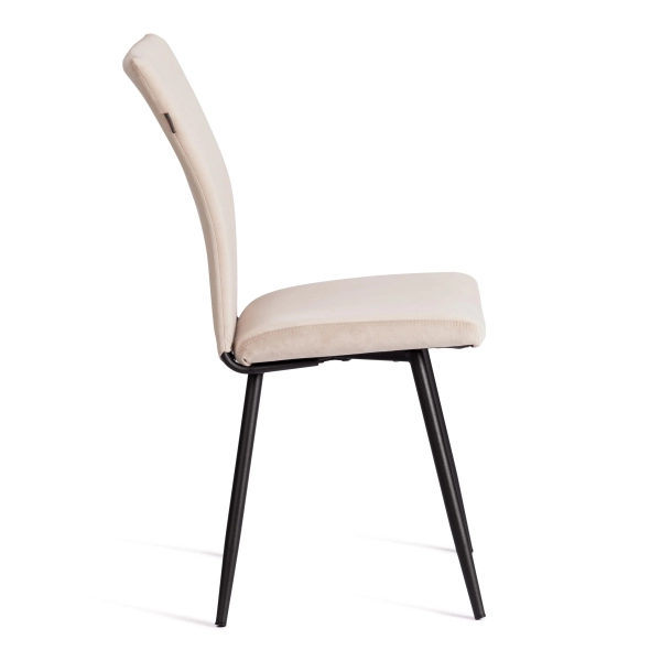 Стул обеденный Monte Carlo бежевый, ткань и металл, мягкое сиденье, без подлокотников