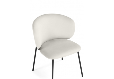 Стул на металлокаркасе Рикко белый (milk), черный