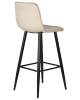 Набор 2 шт Стул барный NICOLE, черные матовые ножки, мокко велюр (108-104)