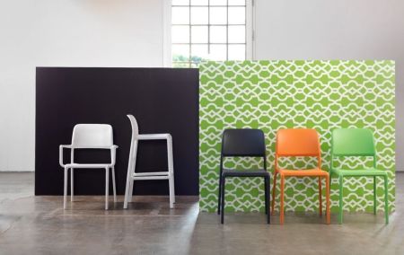 Стул пластиковый барный Faro белый