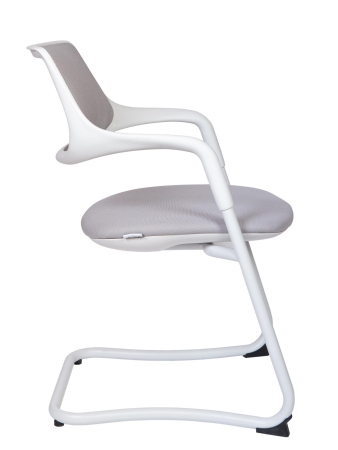 Кресло офисное Diamond СF серый, ткань и пластик и металл, мягкое сиденье, с подлокотниками