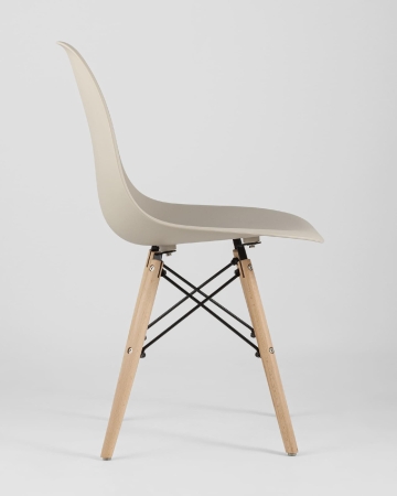 Стул Eames Style DSW бежевый x4 (разборный каркас)