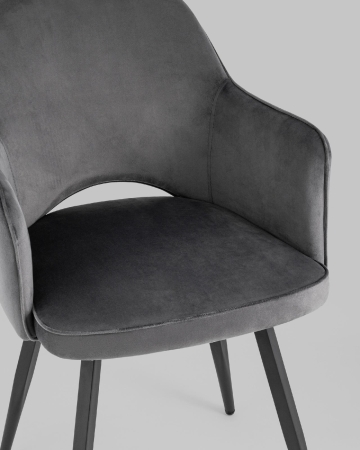 Стул Венера вращающийся велюр серый 2 шт.