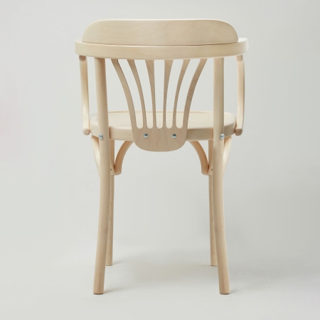 Деревянный стул Венский беленый дуб с твердым сиденьем