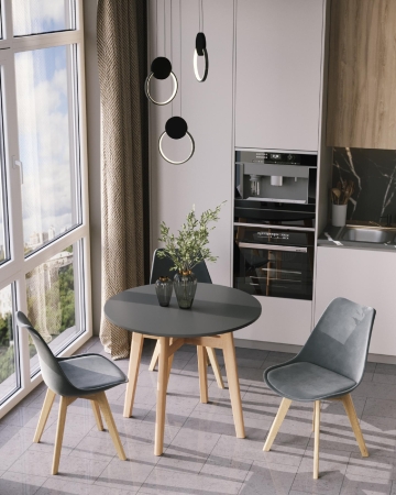 Стул FRANKFURT велюр серый Стул FRANKFURT велюр серый