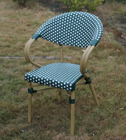 "Грас" плетеный стул из искусственного ротанга, зеленый