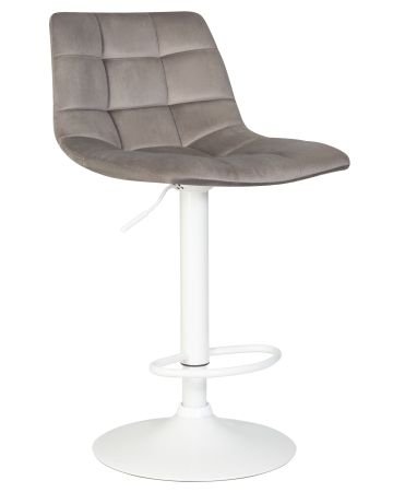 Стул барный TAILOR белый серый велюр MJ9-75