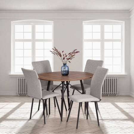 Стул обеденный La Rousse серый и черный Стул обеденный La Rousse серый и черный