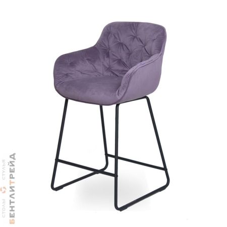 Полубарный стул Тиффани фиолетовый бархат