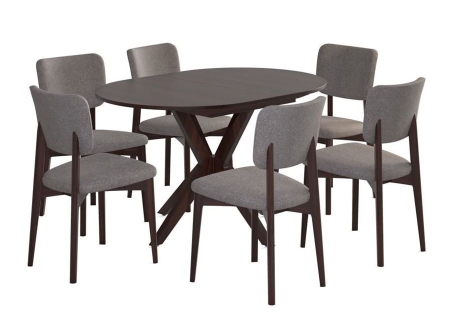 Стол "Астерия" темный орех, шпон дуб 1300(1750)*900