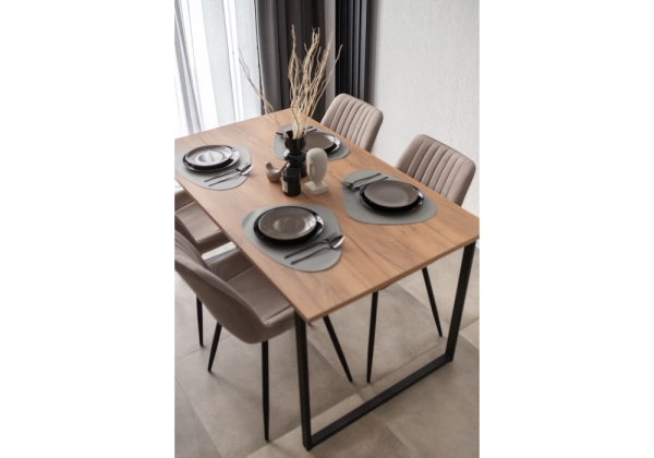 Стол деревянный Лиман 140 х 80 дуб крафт золотой, черный матовый Стол деревянный Лиман 140 х 80 дуб крафт золотой, черный матовый