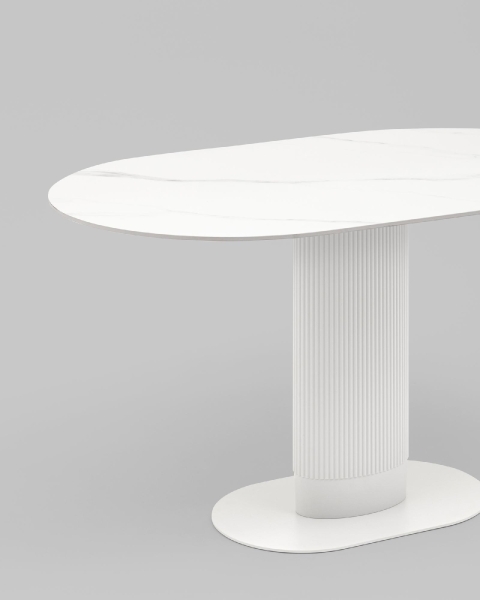 Стол обеденный Mystery 130х80 см белый керамика Стол обеденный Mystery 130х80 см белый керамика