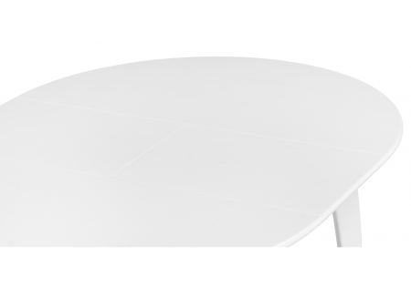 Стол деревянный Распи круглый 90(120)х90х76 белый