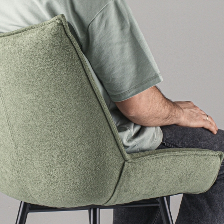 Стул для кухни Осло букле зеленый MOSS 615