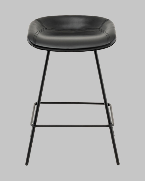 Стул полубарный Фуриоса экокожа черный