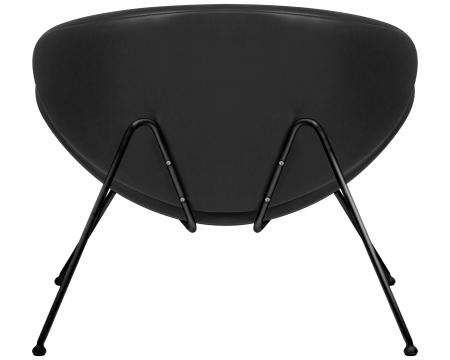 Кресло дизайнерское EMILY, черный винил, черное основания