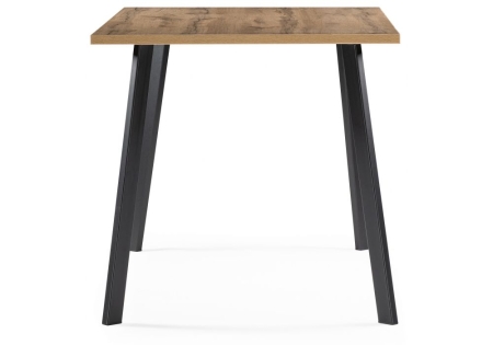 Стол деревянный Тринити Лофт 120x80x75 25 мм дуб вотан, черный матовый