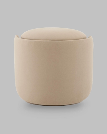 Пуф-трансформер Таунсвилл вращающийся с ящиком велюр бежевый