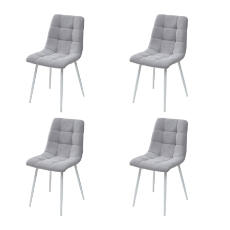 Стул CHILLI UF860-02B серо-голубой ткань, белый каркас