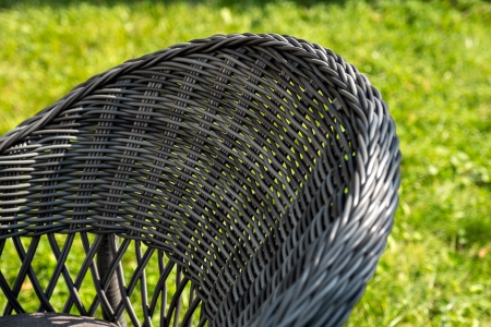 "Эспрессо–150 S" обеденная группа плетеная, цвет графит фото в интернет-магазине Stoolmarket