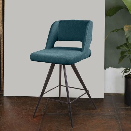 Стул полубарный Molly, ткань зеленый