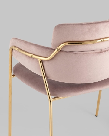 Стул Полин велюр розовый Стул Полин велюр розовый