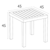 Столик пластиковый журнальный Ocean Side Table бежевый