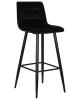 Набор 2 шт Стул барный NICOLE, черные матовые ножки, черный велюр (108-77)