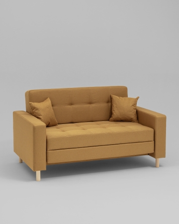 Диван-кровать Фрайдей рогожка горчичный фото в интернет-магазине Stoolmarket