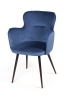 Стул с подлокотниками King, бархат синий