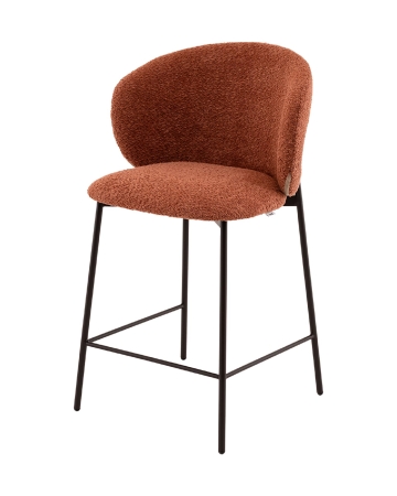 Стул полубарный Блейз букле терракотовый