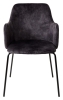 Стул AMARETTO VBP201 античный графит, велюр без пальчикового эффекта, черный каркас