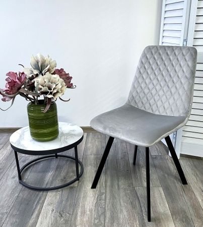 Стул DAIQUIRI BLUVEL-03 светло-серый, велюр