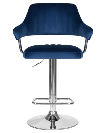 Набор 2 шт Стул барный CHARLY, синий велюр (MJ9-117)