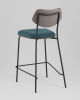 Стул полубарный Casey темно-бирюзовый с серой экокожей