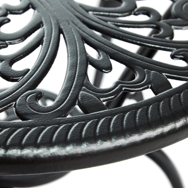 Комплект Secret De Maison Romance (стол +2 стула)алюминиевый сплав, D60/H67, 53х41х89см, черный