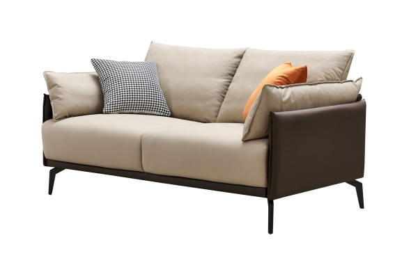 Диван ELEGANTE NAPPA SF015 (2-х местный) бежевый/коричневый