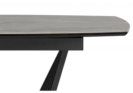 Керамический стол Вейл 140(180)х80 larka grey, черный