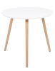 Стол журнальный "Омега 2" белый, натуральный, без шпона